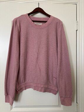 Kimes Ranch Pink Waffle Knit Long Sleeve